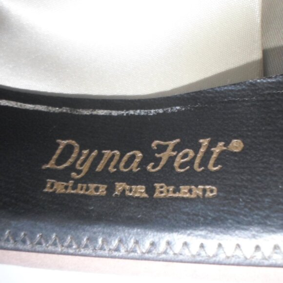 Vintage Bee Fedora Hat Tan Dyna Felt Wool Blend Mens 6 7/8 - Picture 10 of 12